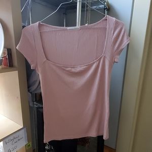 Light pink Reformation ribbed top